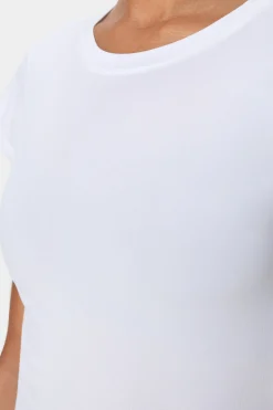Online STRONGER Cap Sleeve T-shirt Bright White