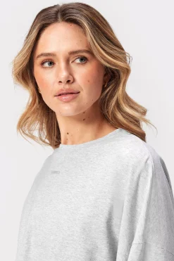 Discount STRONGER Cropped Long Sleeve Grey Melange