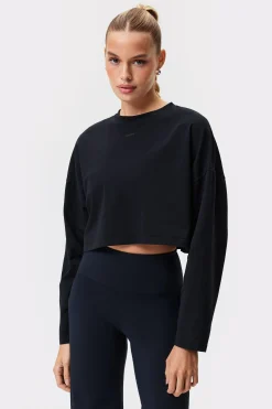 Online STRONGER Cropped Long Sleeve Black