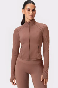 Best STRONGER Figure Zip Jas Nutmeg