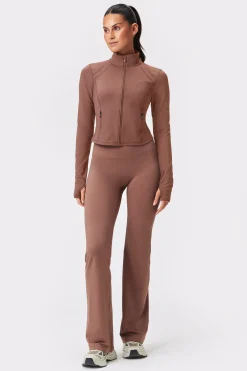 Best STRONGER Figure Zip Jas Nutmeg
