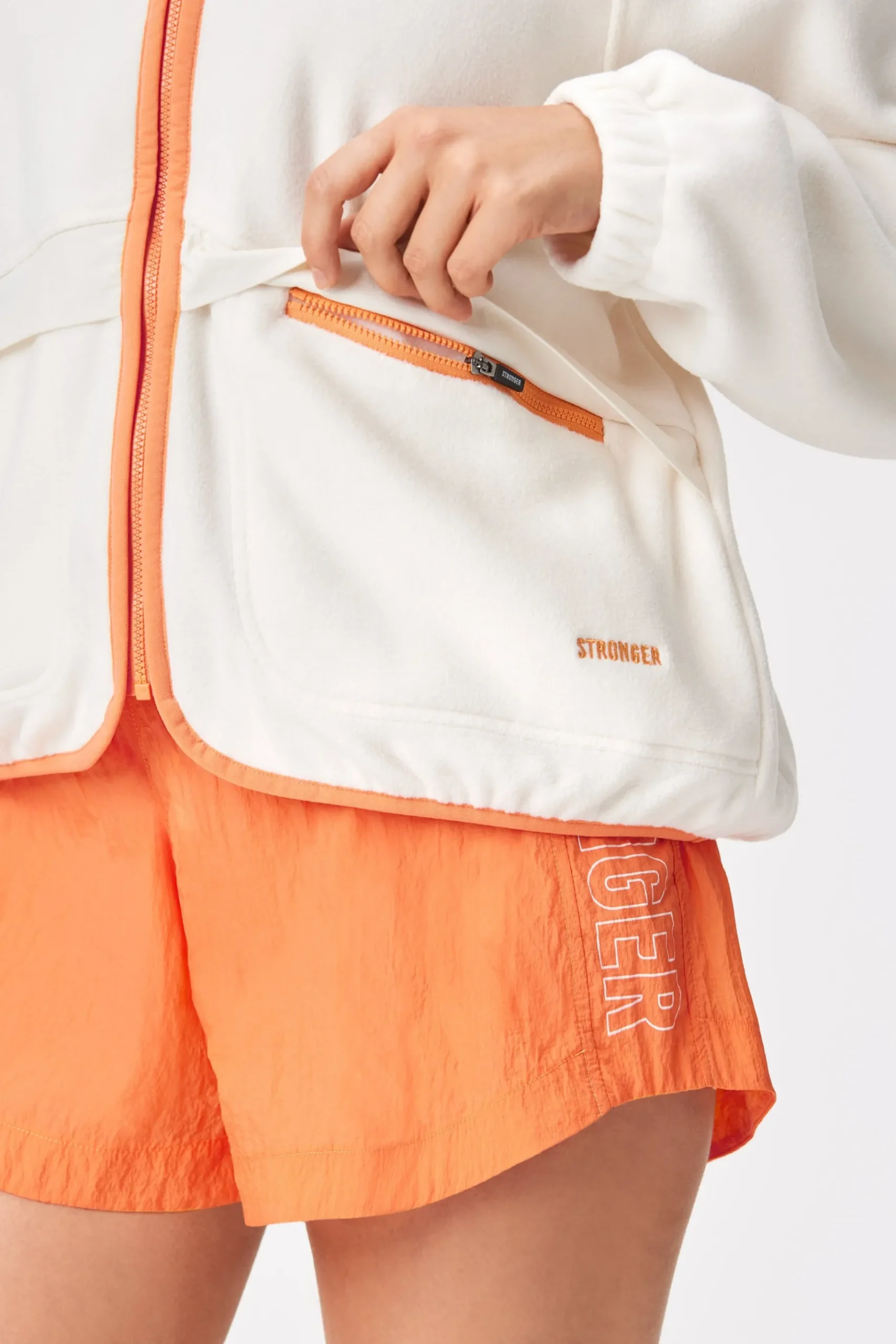New STRONGER Fleece Jacket Whisper White