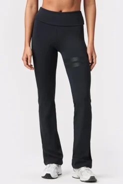 Hot STRONGER Fold Over Flared Legging Black
