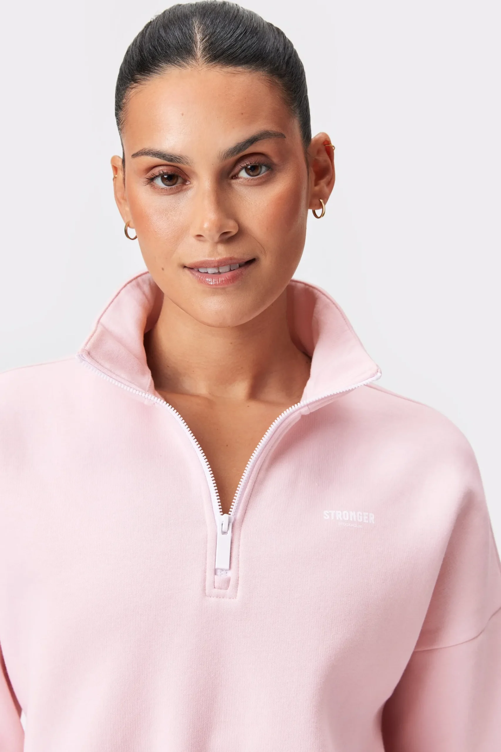 Online STRONGER Half Zip Sweatshirt Chalk Pink