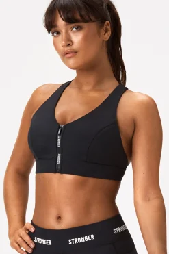 Hot STRONGER Hero Zip Sport bh Black