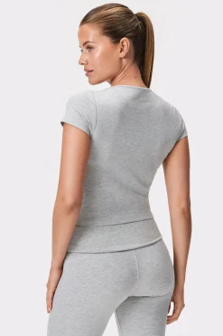 Outlet STRONGER Jersey Crew Neck T-shirt Grey Melange