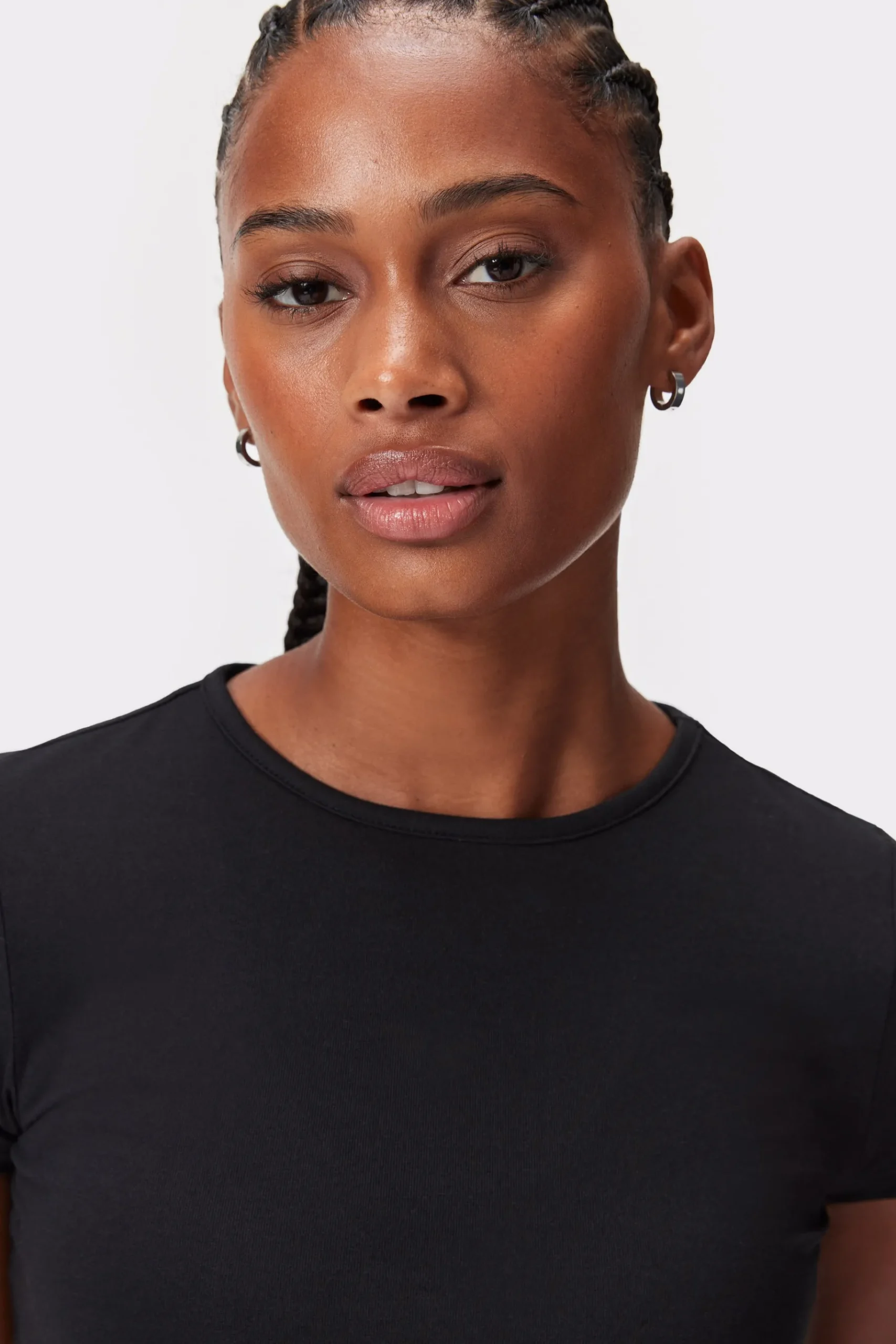 Clearance STRONGER Jersey Crew Neck T-shirt Black