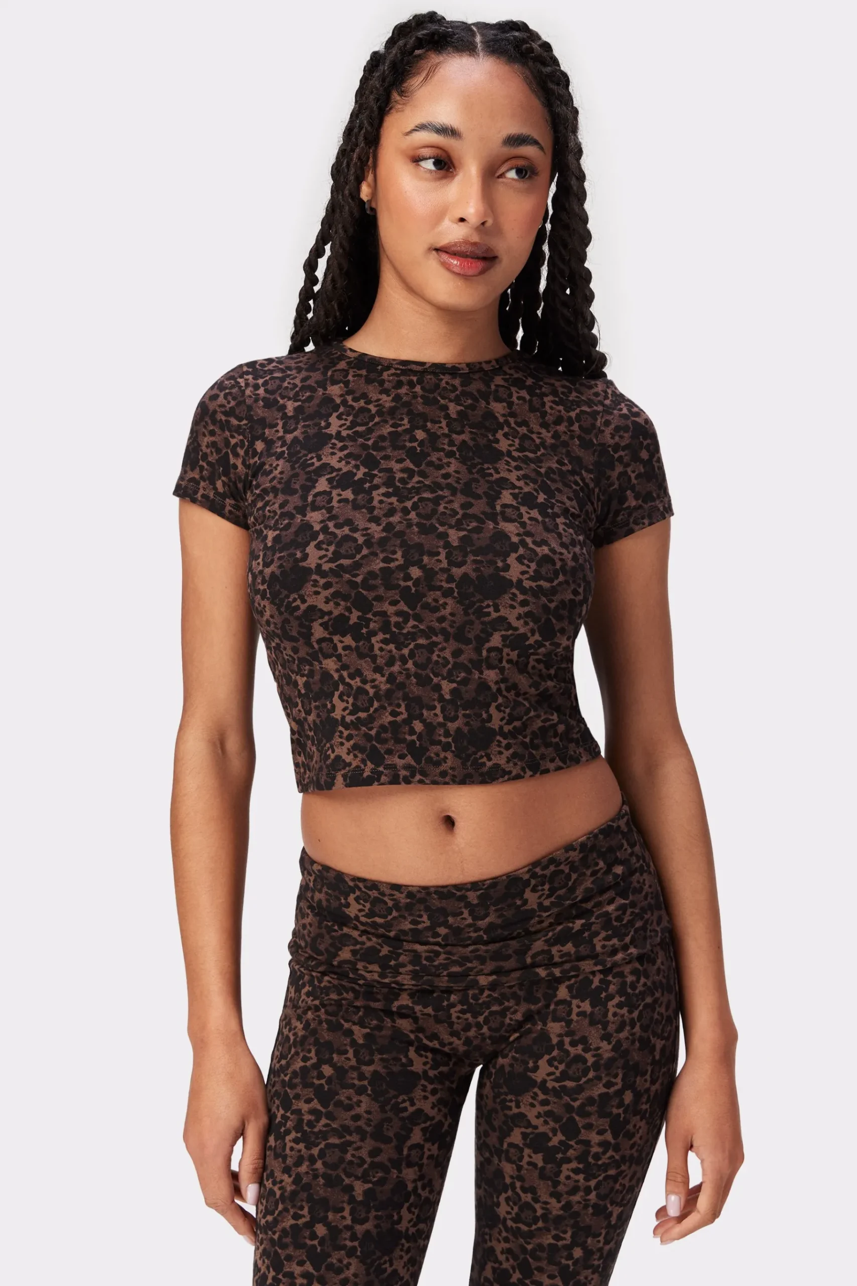 Sale STRONGER Jersey Crew Neck T-shirt Dark Leo