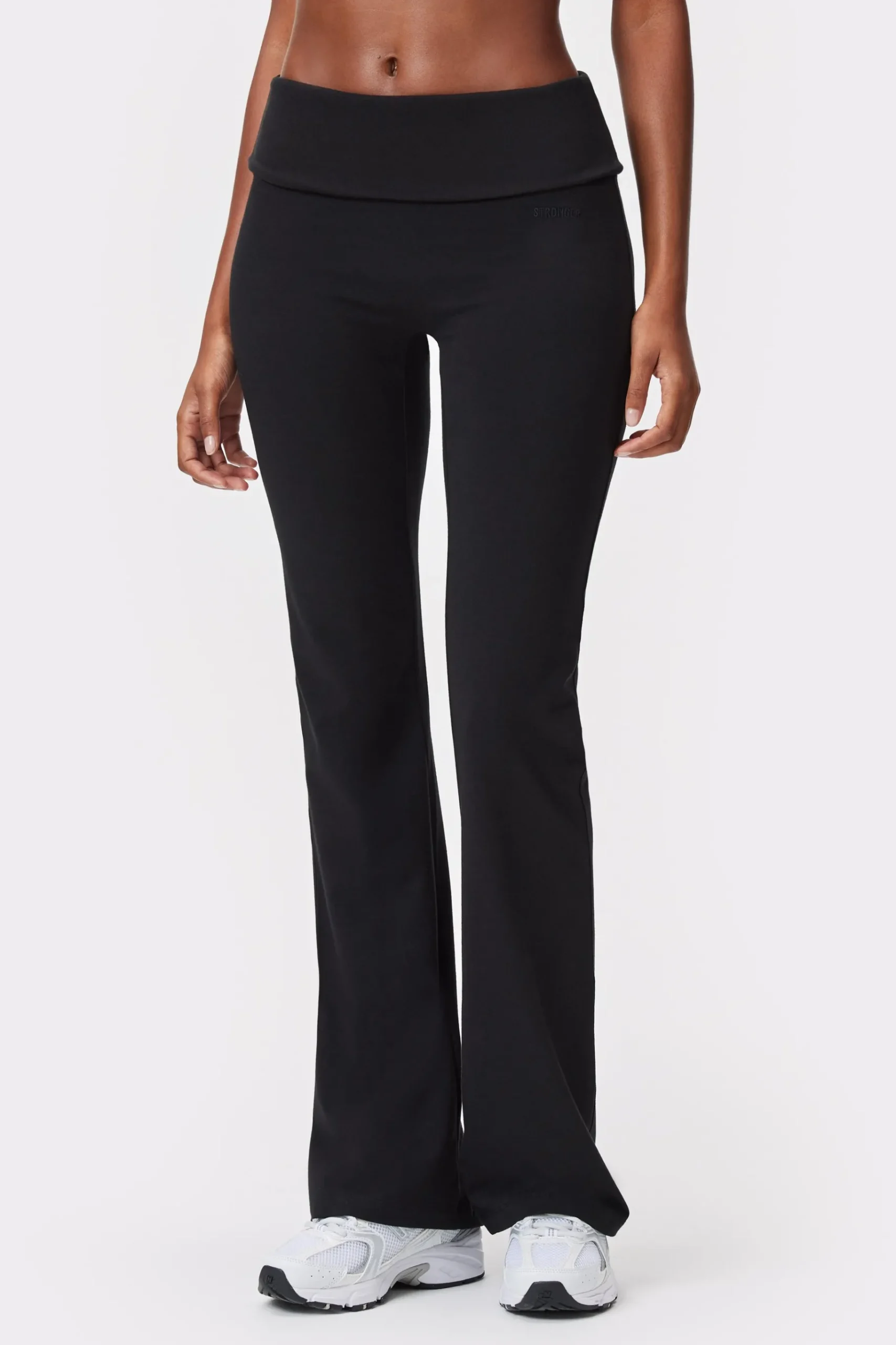 Online STRONGER Jersey Flared Legging Black