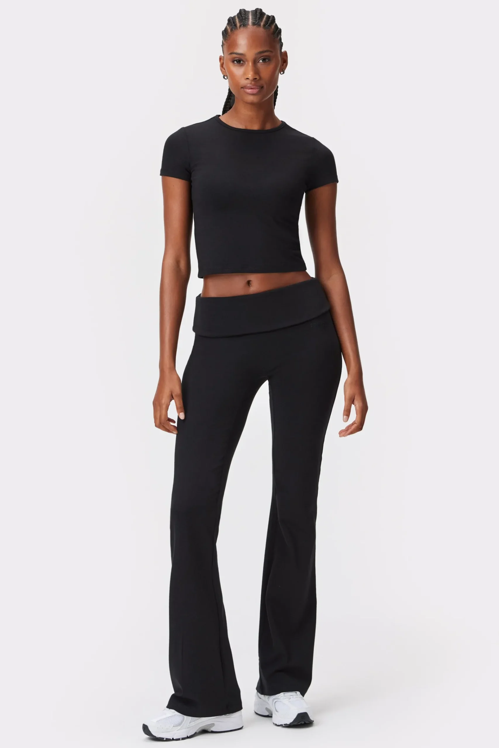 Online STRONGER Jersey Flared Legging Black