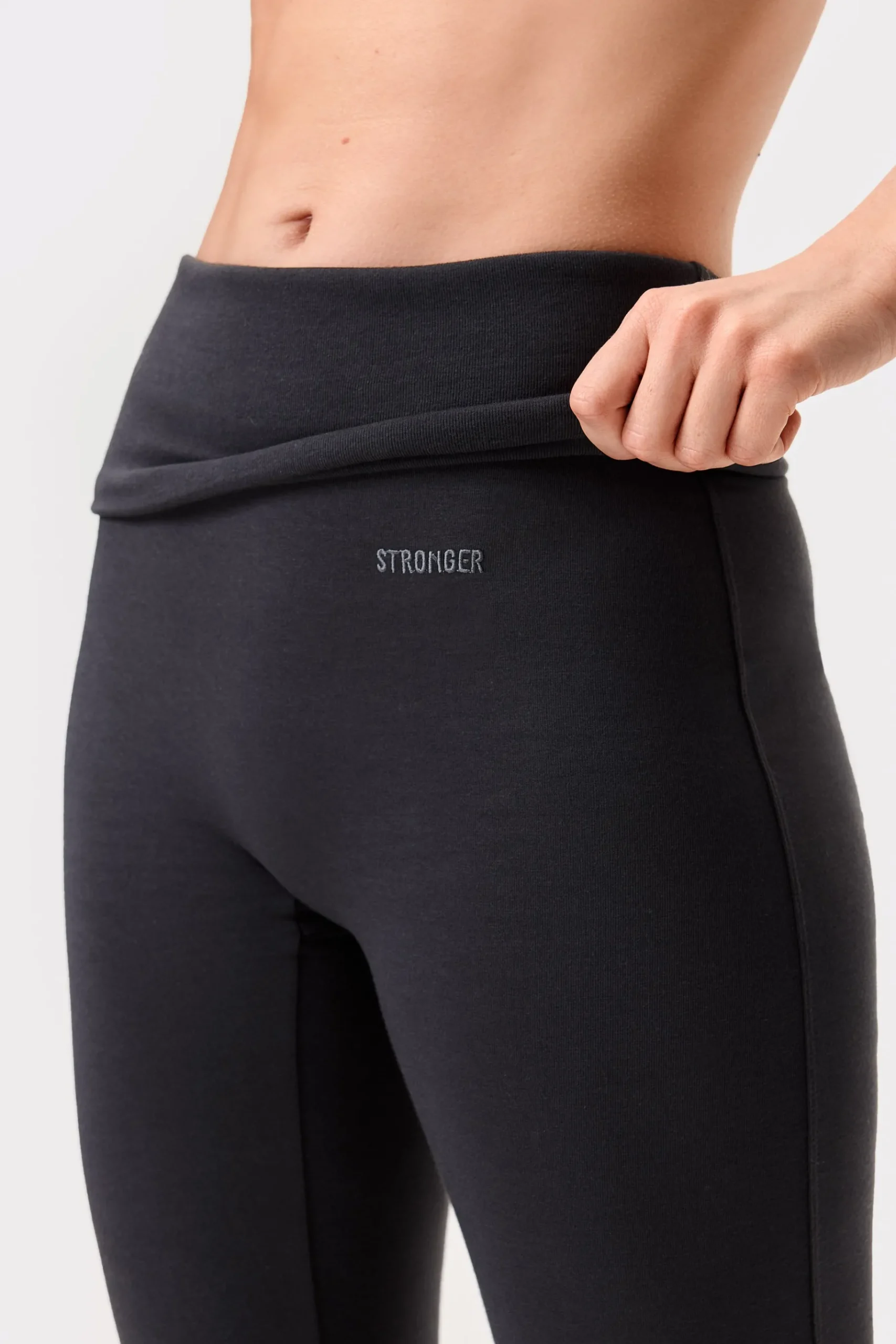 Outlet STRONGER Jersey Flared Legging Bristol Black