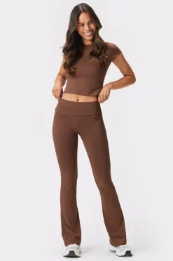 New STRONGER Jersey Flared Legging Cappuccino