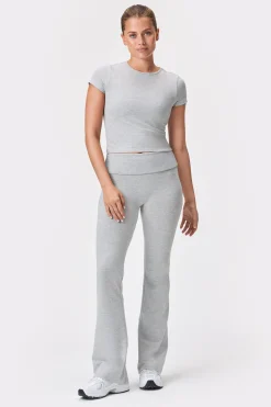 Outlet STRONGER Jersey Flared Legging Grey Melange