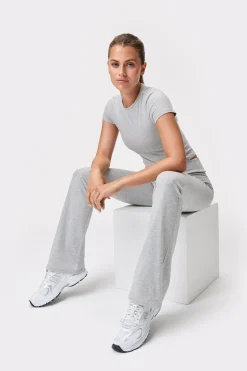 Outlet STRONGER Jersey Flared Legging Grey Melange