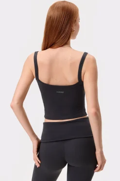 Online STRONGER Jersey Strap Singlet Bristol Black