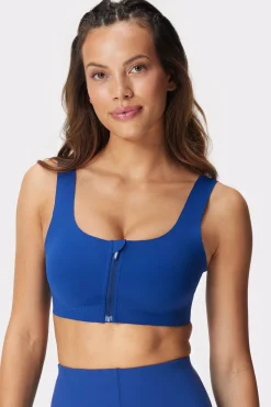 Clearance STRONGER Lasercut Zip Sport Bh Bellwether Blue