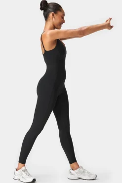 Discount STRONGER Lift Shaping Pocket Jumpsuit Black