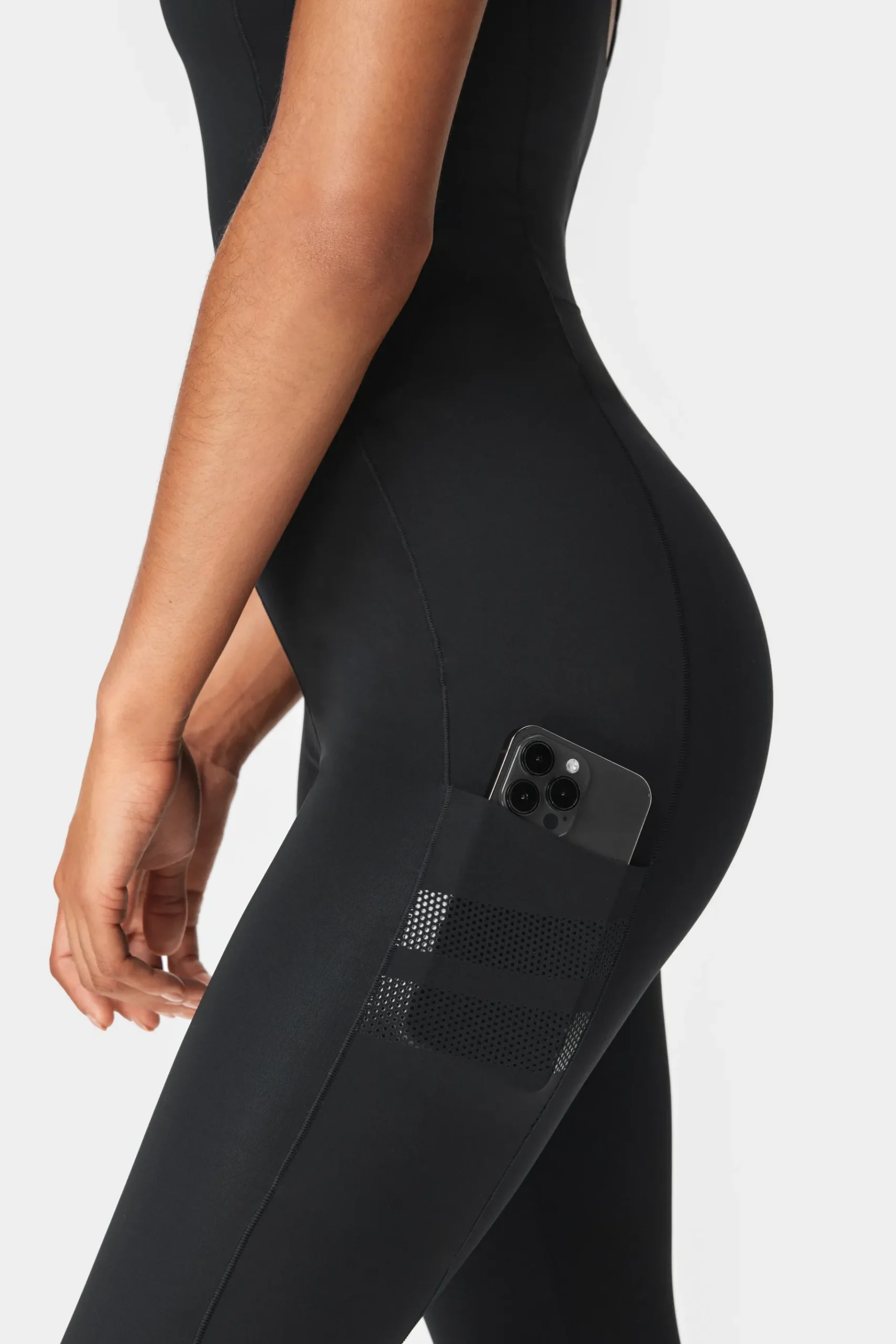 Discount STRONGER Lift Shaping Pocket Jumpsuit Black