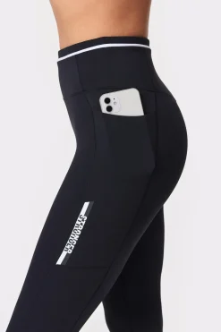 Fashion STRONGER Logo Pocket Leggings Black