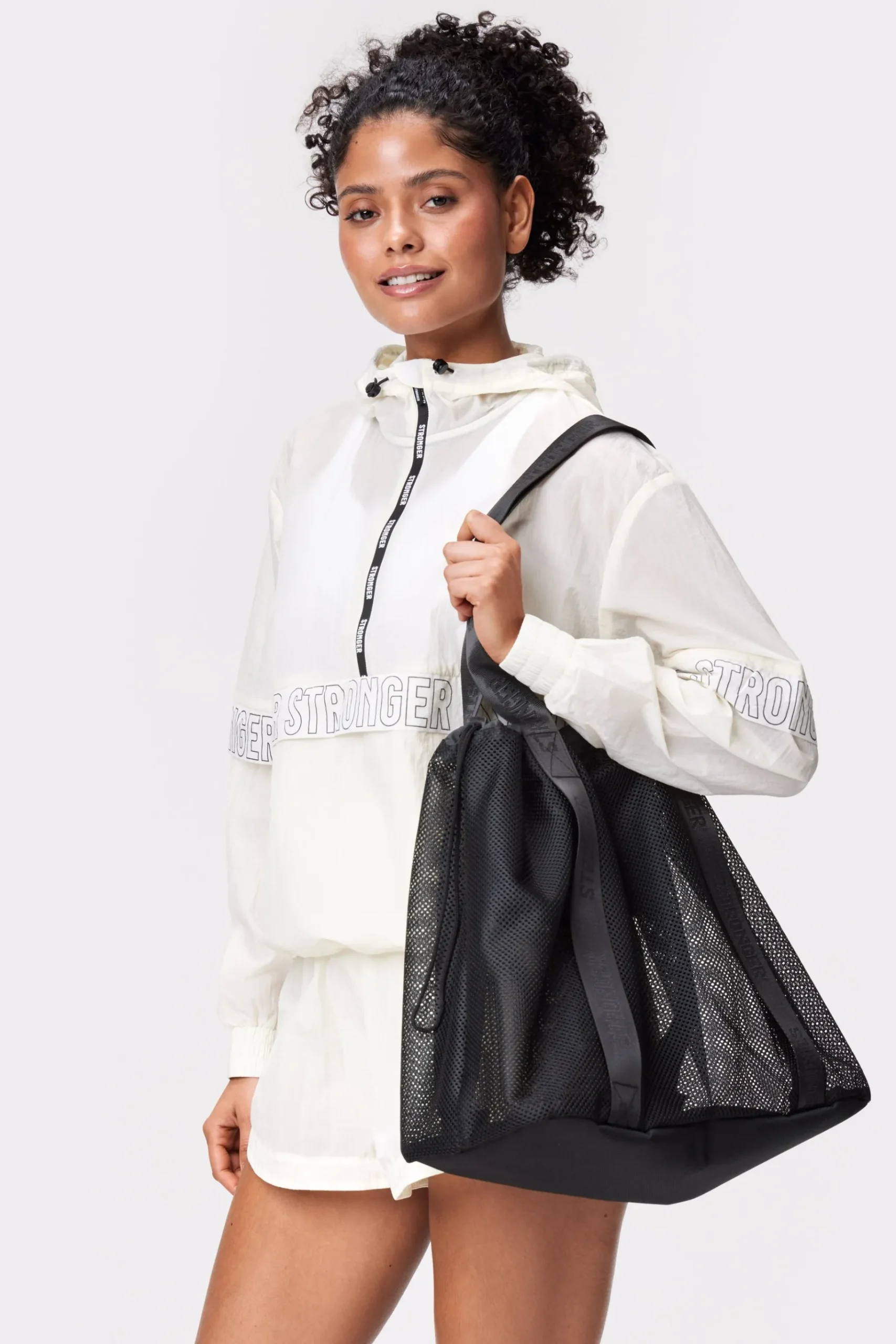 Discount STRONGER Net Tote Bag Black