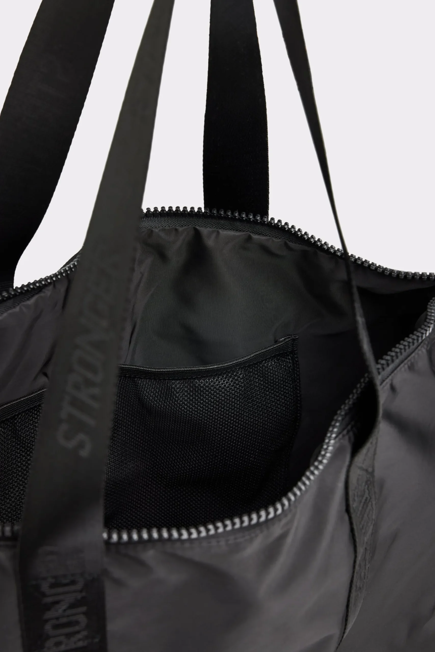 Fashion STRONGER Nylon Tote Bag Black