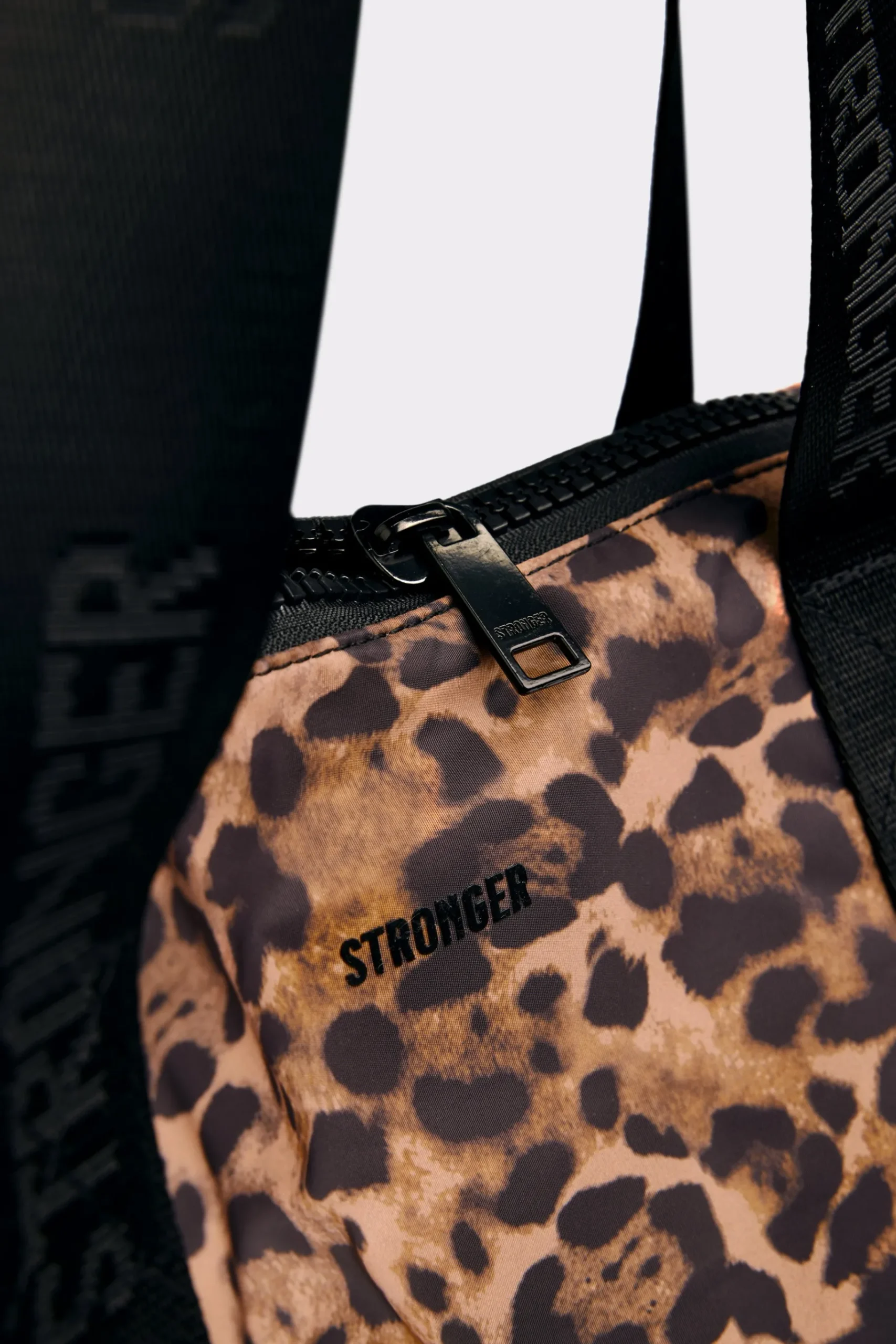 Clearance STRONGER Nylon Tote Bag Dark Leopard