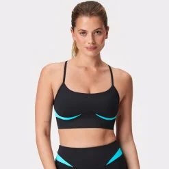 Outlet STRONGER Ready Strap Sports Bra Blue Atoll