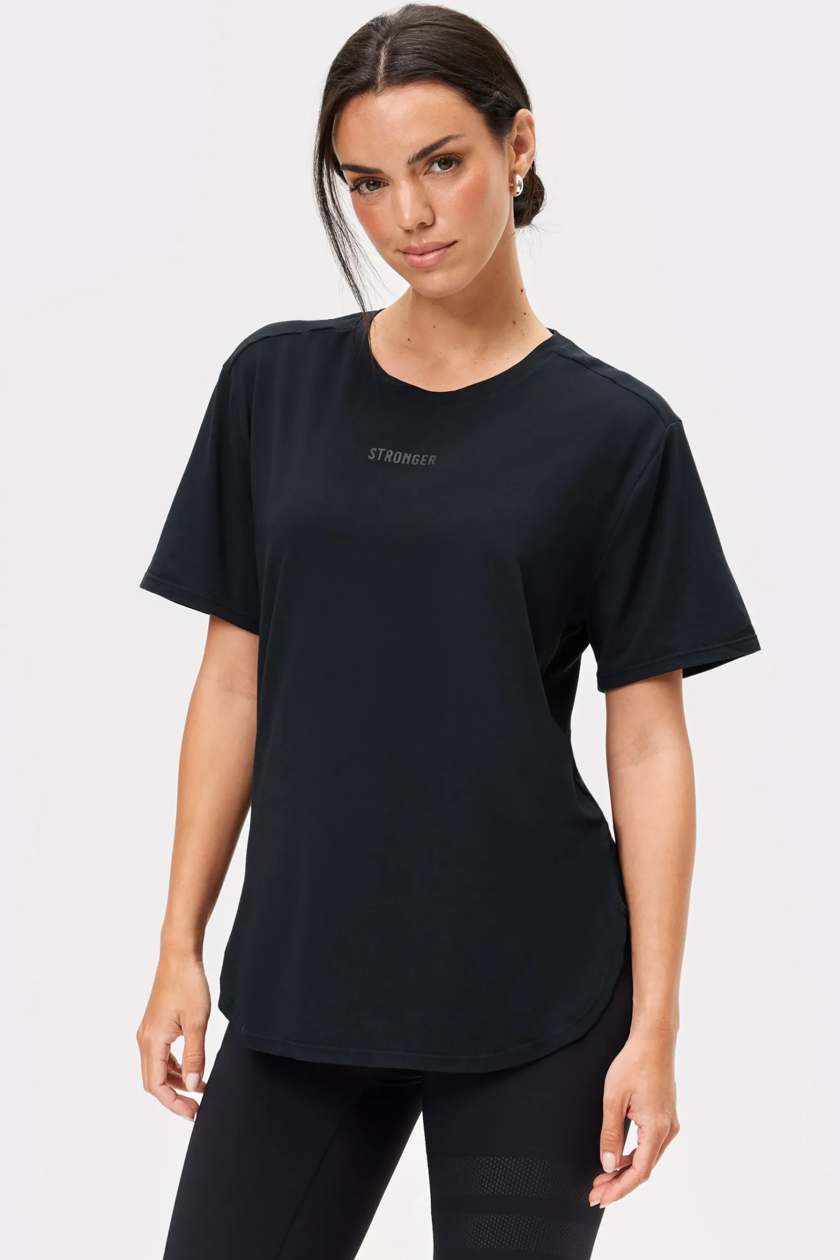Discount STRONGER Relaxed T-shirt Black
