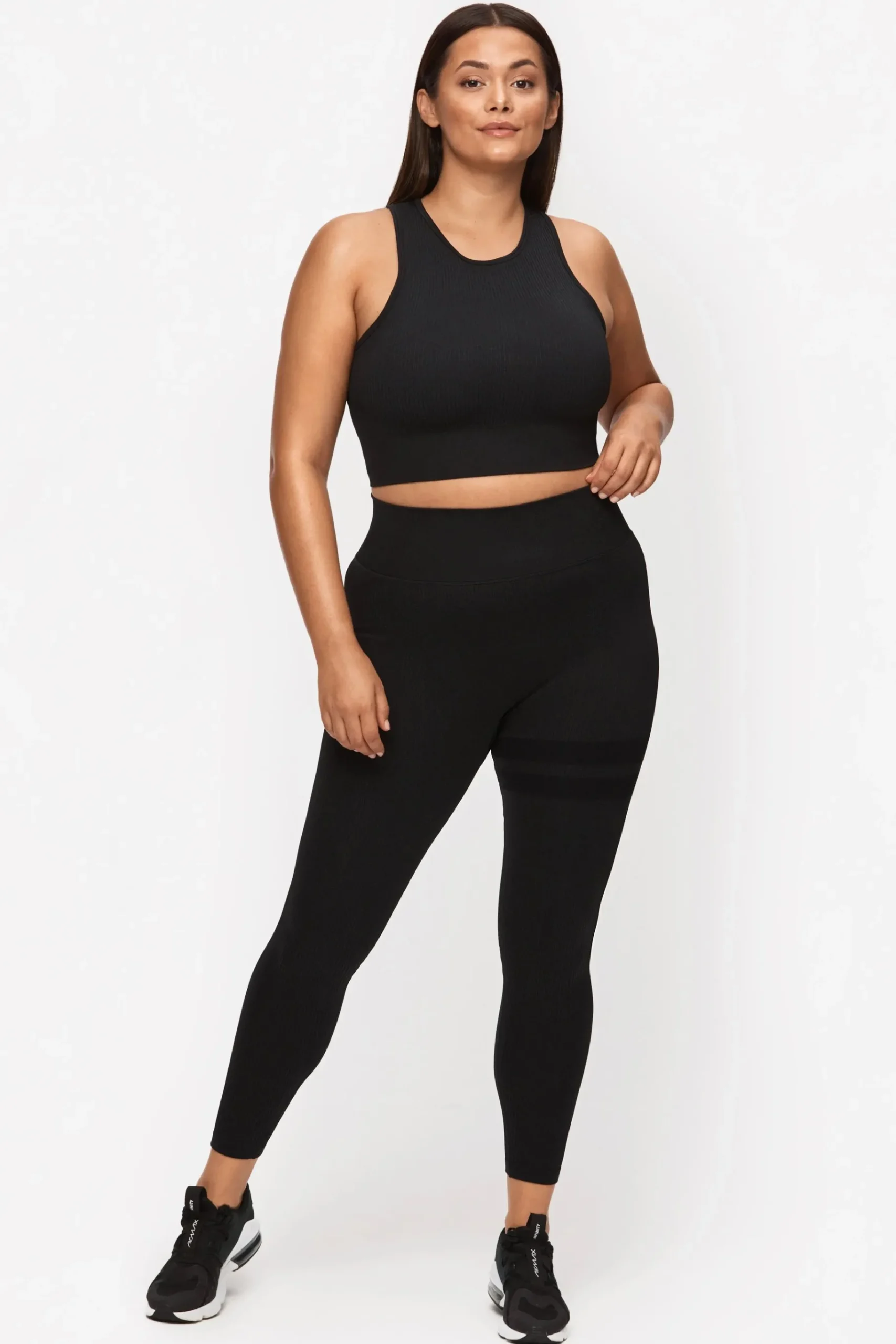 Hot STRONGER Rib Seamless Legging Black