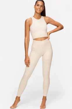 Fashion STRONGER Rib Seamless Legging Rainy Day