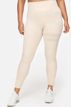 Fashion STRONGER Rib Seamless Legging Rainy Day