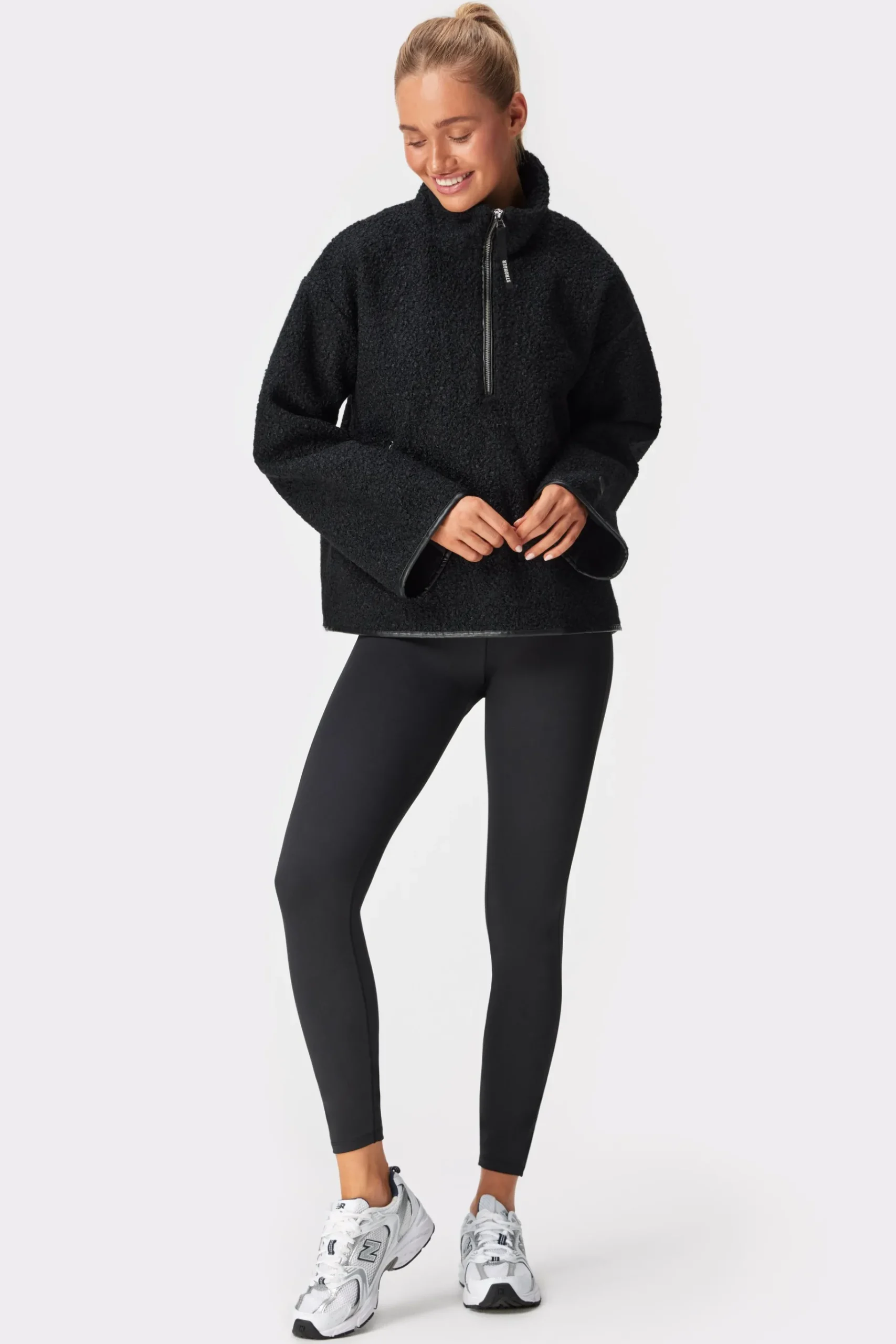 Outlet STRONGER Shearling Anorak Black