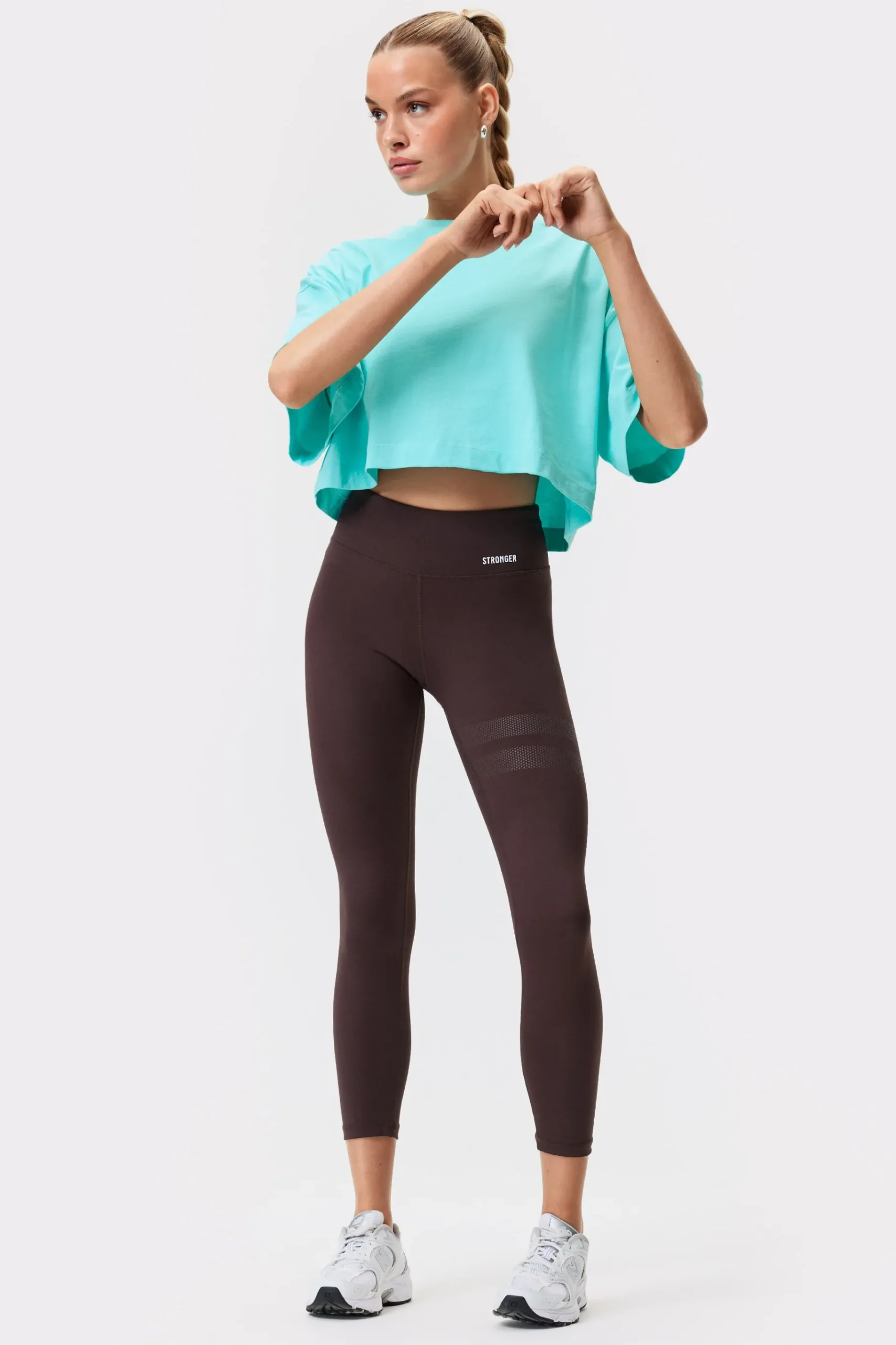 Online STRONGER Signature 7/8 Legging Black Coffee