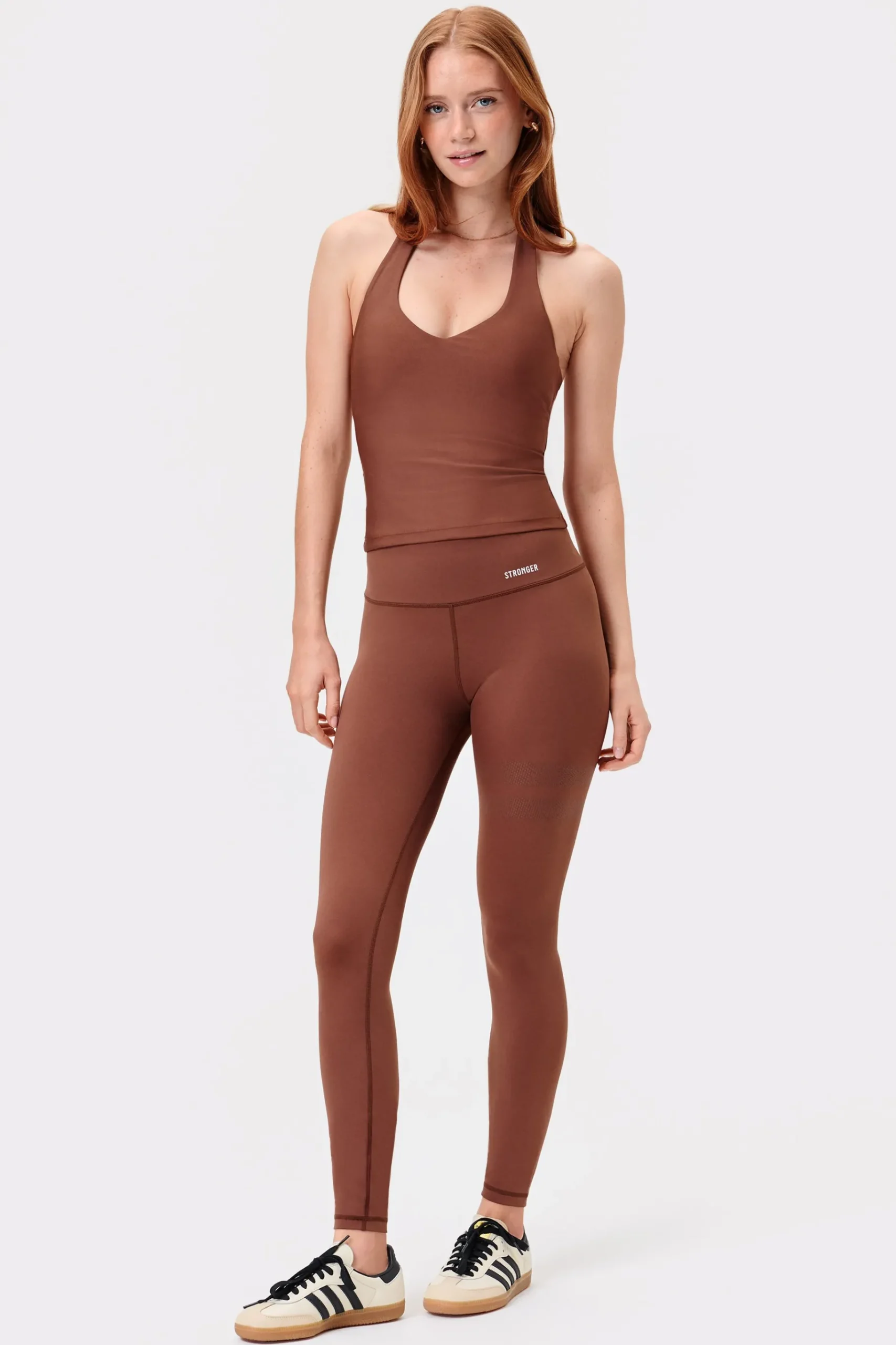 Clearance STRONGER Signature Contouring Legging Cappuccino