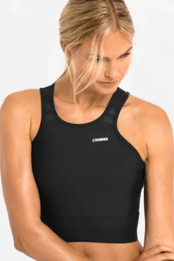 Hot STRONGER Signature Crop Top Black