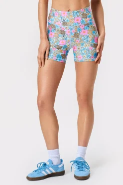 Fashion STRONGER Signature Mini Shorts Happy Flowers