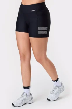 Discount STRONGER Signature Pocket Contouring Shorts Black
