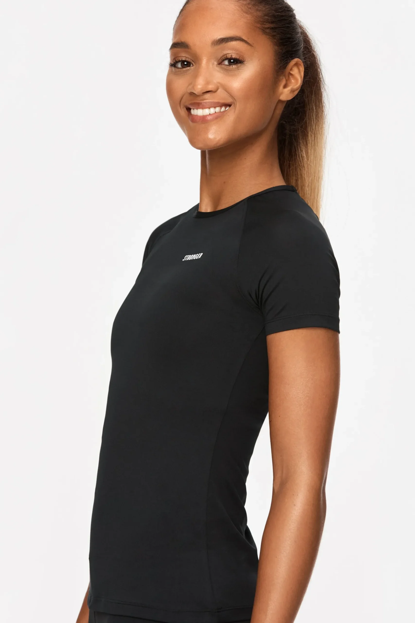 Online STRONGER Signature T-shirt Black
