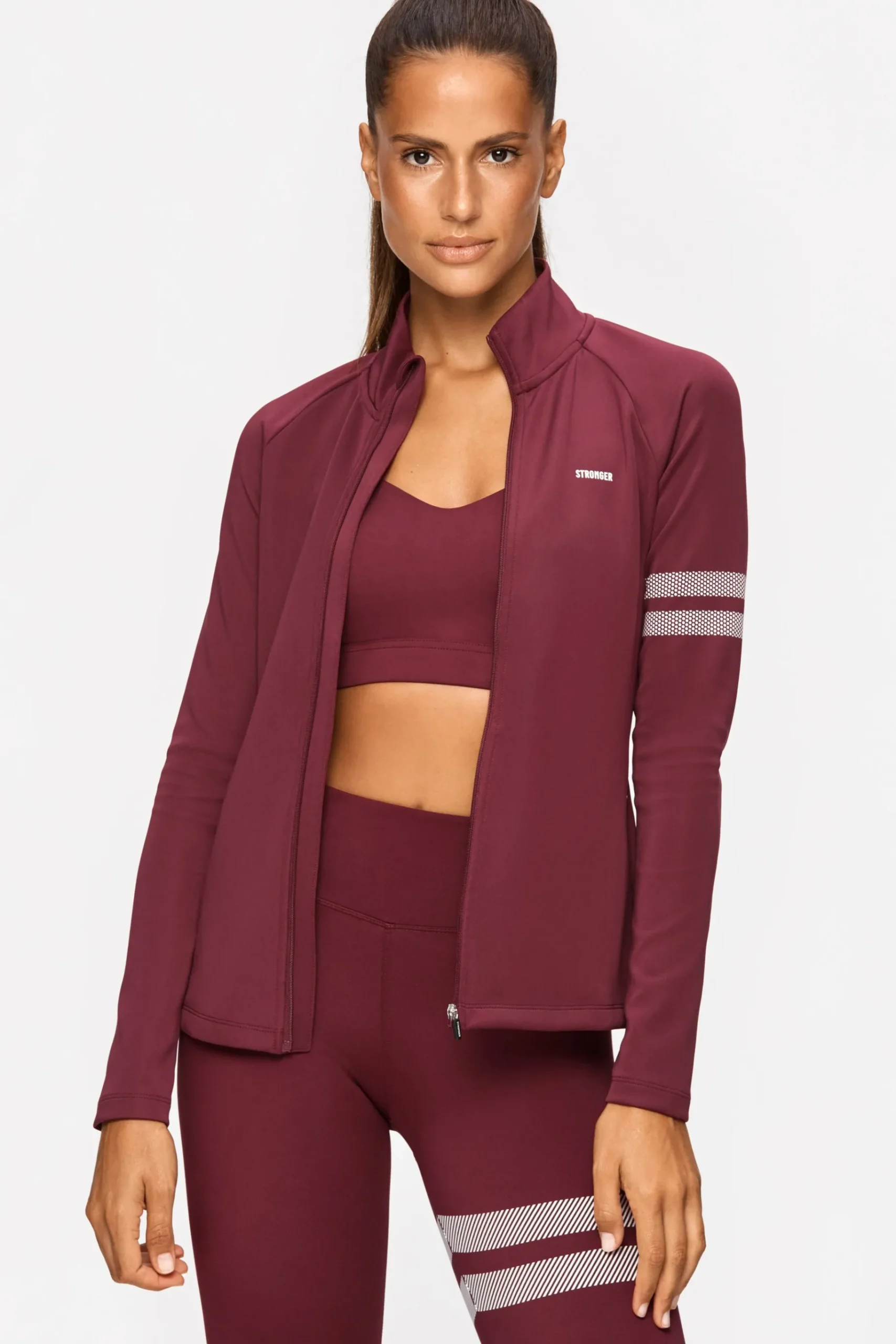 Fashion STRONGER Signature Zip Jacket Zinfandel