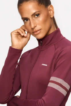 Fashion STRONGER Signature Zip Jacket Zinfandel