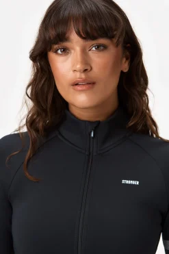 Hot STRONGER Signature Zip Jas Black