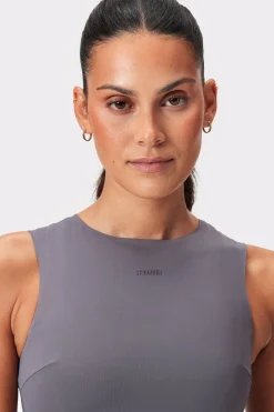 Hot STRONGER Sleek Crop Top Volcanic Glass