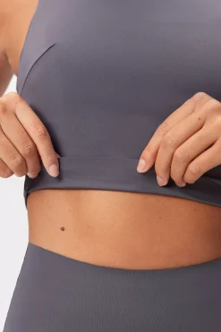 Hot STRONGER Sleek Crop Top Volcanic Glass