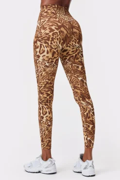 Sale STRONGER Sleek Legging Distorted Leopard Print
