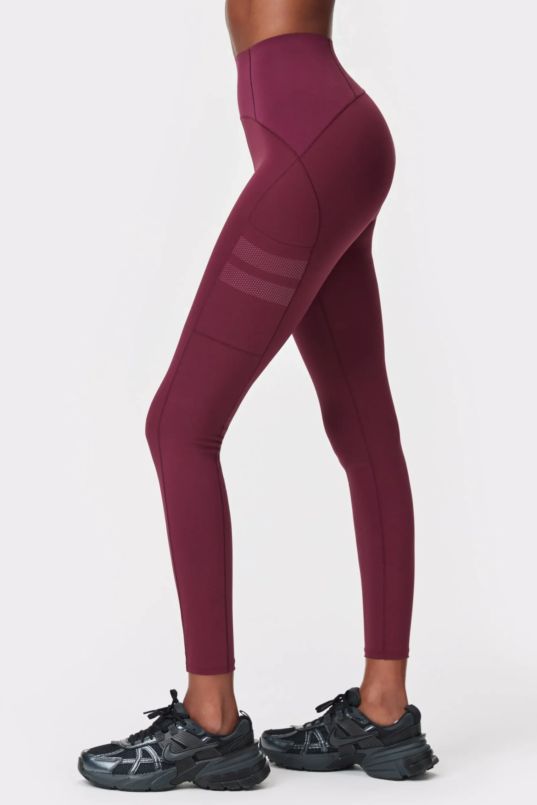 Clearance STRONGER Sleek Pocket Legging Maroon Banner