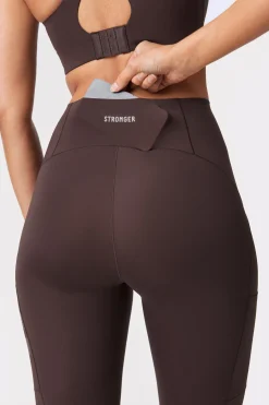Outlet STRONGER Sleek Pocket Legging Black Coffee