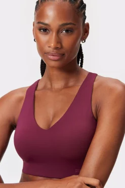 Fashion STRONGER Sleek Sport bh Maroon Banner