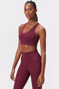Fashion STRONGER Sleek Sport bh Maroon Banner