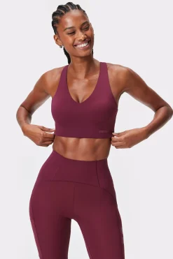 Fashion STRONGER Sleek Sport bh Maroon Banner