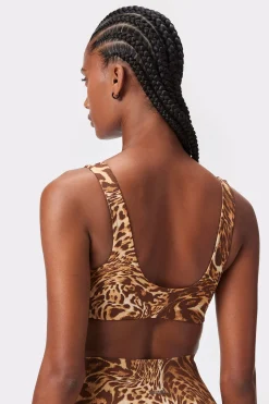 Discount STRONGER Sleek Squared Sport bh Distorted Leopard Print
